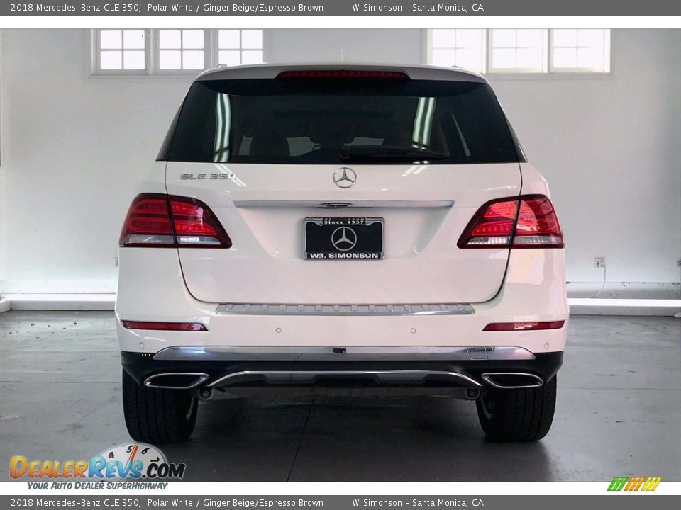 2018 Mercedes-Benz GLE 350 Polar White / Ginger Beige/Espresso Brown Photo #3