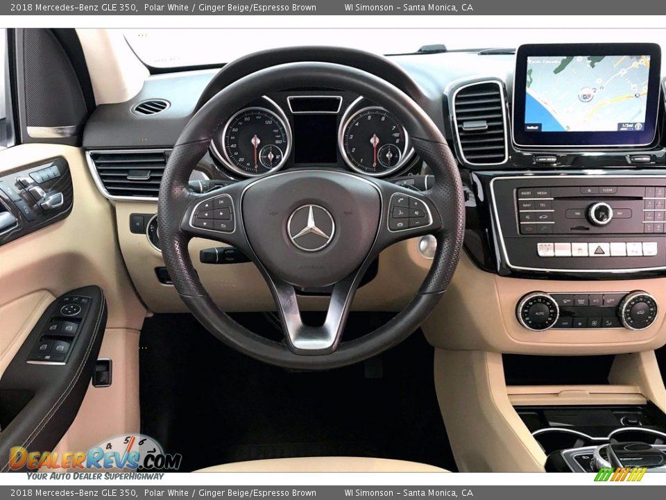 2018 Mercedes-Benz GLE 350 Polar White / Ginger Beige/Espresso Brown Photo #4