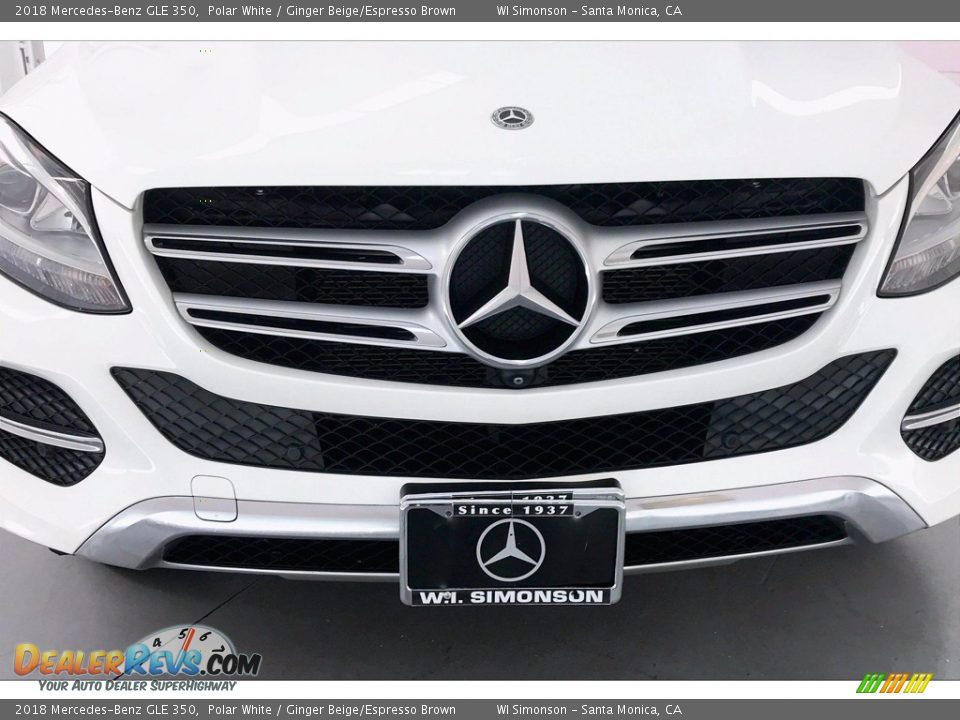 2018 Mercedes-Benz GLE 350 Polar White / Ginger Beige/Espresso Brown Photo #33