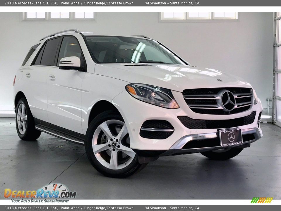 2018 Mercedes-Benz GLE 350 Polar White / Ginger Beige/Espresso Brown Photo #34