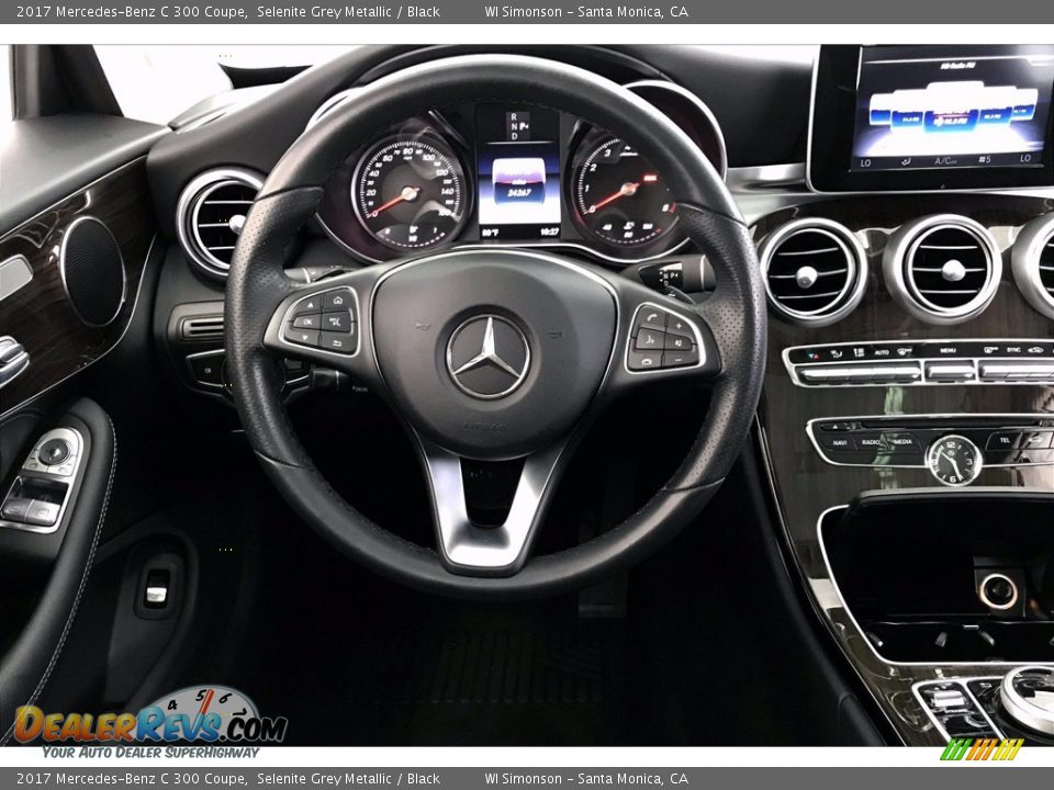 2017 Mercedes-Benz C 300 Coupe Selenite Grey Metallic / Black Photo #4