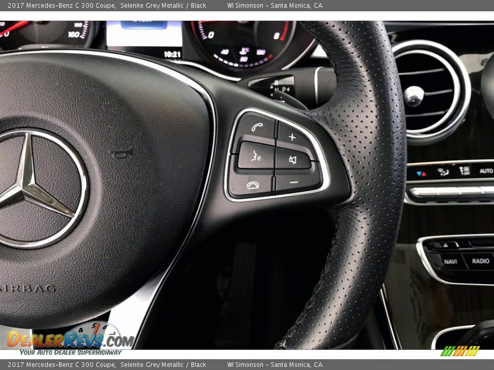 2017 Mercedes-Benz C 300 Coupe Selenite Grey Metallic / Black Photo #19