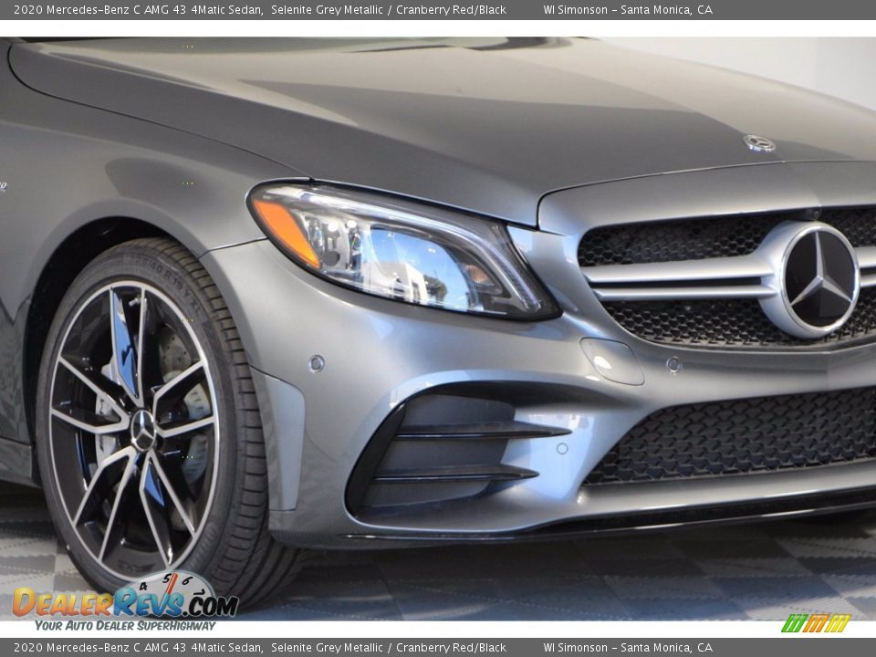2020 Mercedes-Benz C AMG 43 4Matic Sedan Selenite Grey Metallic / Cranberry Red/Black Photo #2