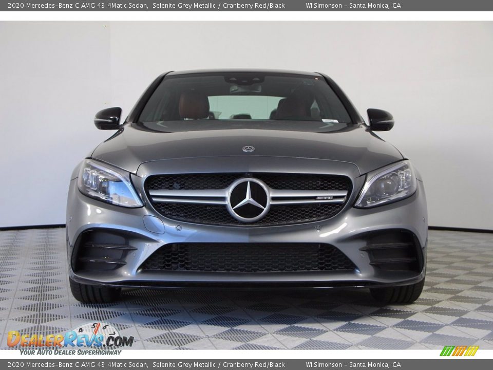 2020 Mercedes-Benz C AMG 43 4Matic Sedan Selenite Grey Metallic / Cranberry Red/Black Photo #3