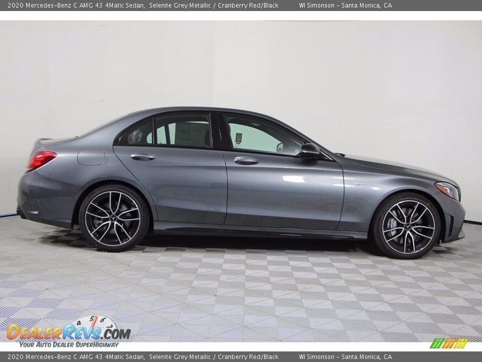 2020 Mercedes-Benz C AMG 43 4Matic Sedan Selenite Grey Metallic / Cranberry Red/Black Photo #4