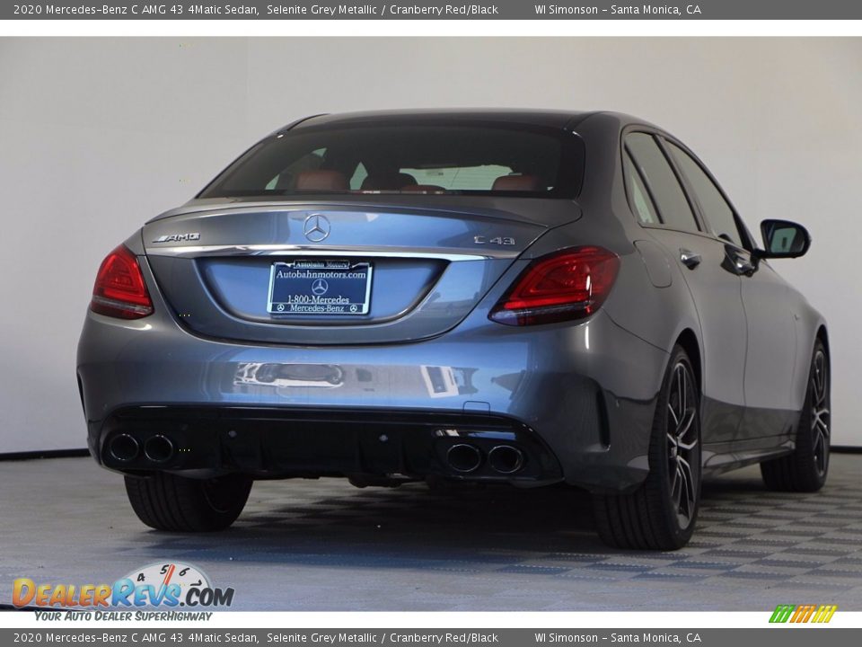 2020 Mercedes-Benz C AMG 43 4Matic Sedan Selenite Grey Metallic / Cranberry Red/Black Photo #5