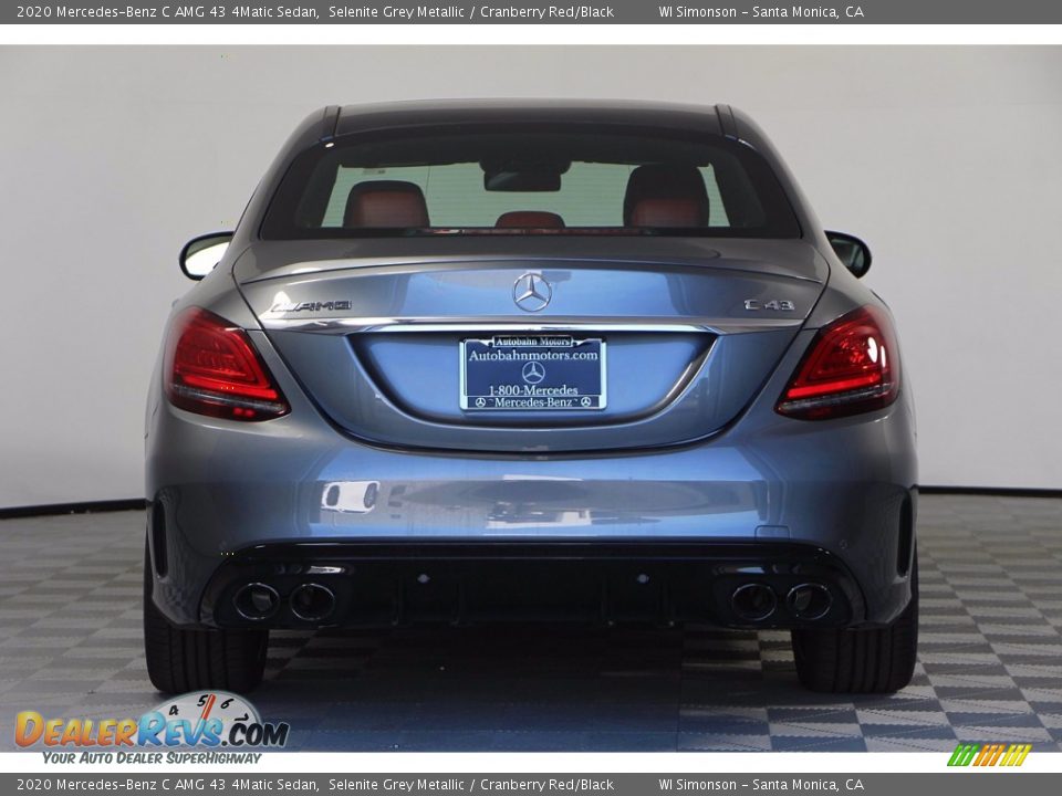2020 Mercedes-Benz C AMG 43 4Matic Sedan Selenite Grey Metallic / Cranberry Red/Black Photo #6