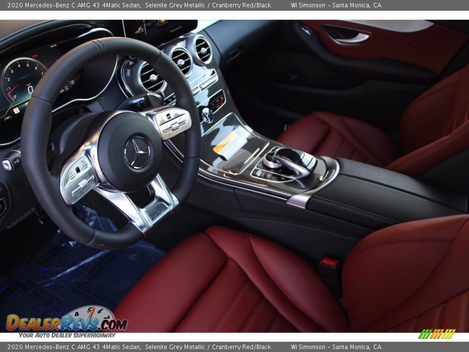 2020 Mercedes-Benz C AMG 43 4Matic Sedan Selenite Grey Metallic / Cranberry Red/Black Photo #7