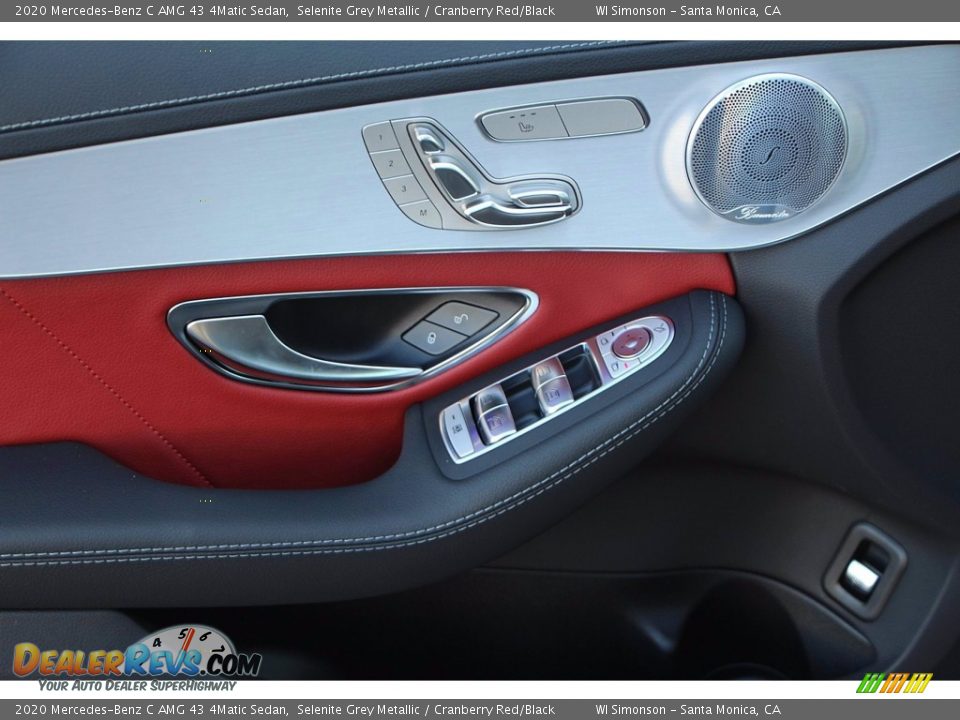 2020 Mercedes-Benz C AMG 43 4Matic Sedan Selenite Grey Metallic / Cranberry Red/Black Photo #8