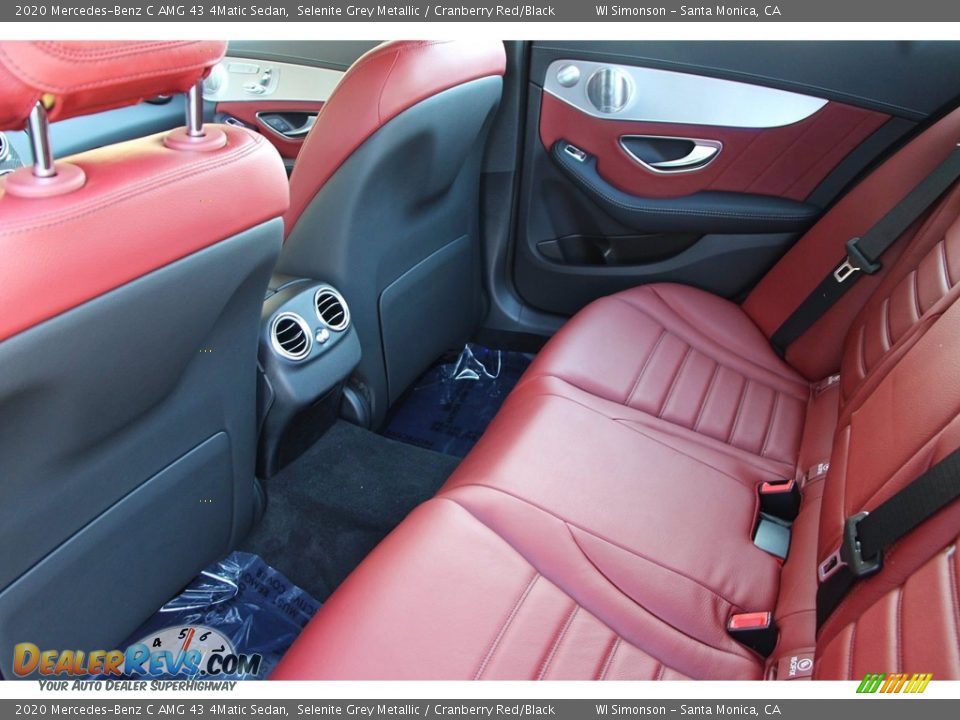 2020 Mercedes-Benz C AMG 43 4Matic Sedan Selenite Grey Metallic / Cranberry Red/Black Photo #9