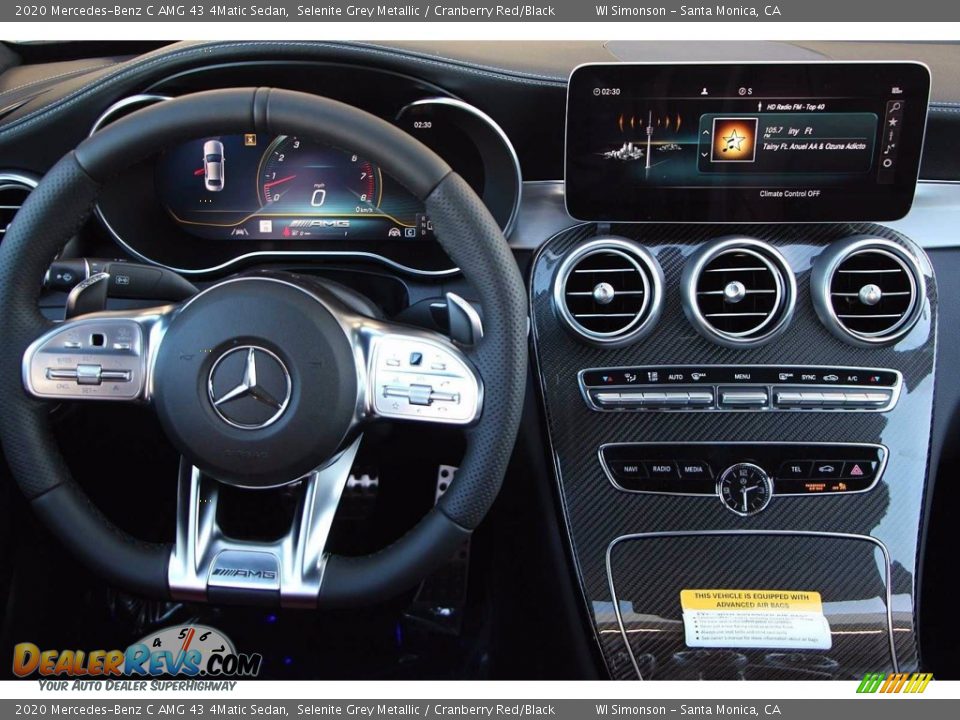 2020 Mercedes-Benz C AMG 43 4Matic Sedan Selenite Grey Metallic / Cranberry Red/Black Photo #11
