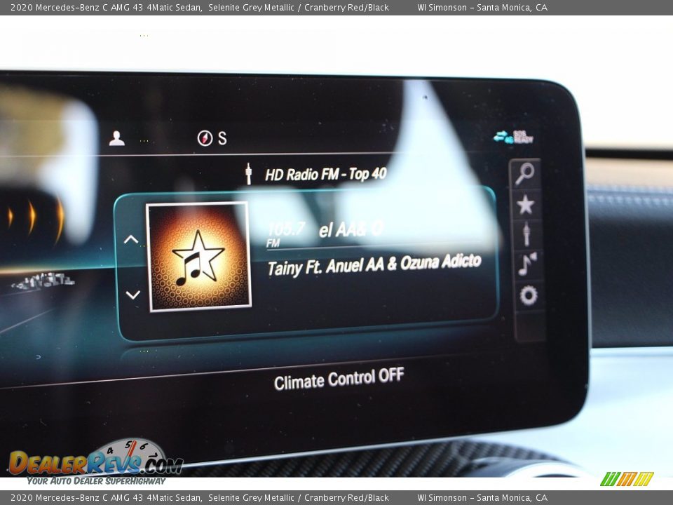 2020 Mercedes-Benz C AMG 43 4Matic Sedan Selenite Grey Metallic / Cranberry Red/Black Photo #12
