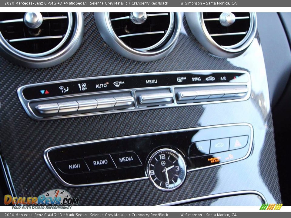 2020 Mercedes-Benz C AMG 43 4Matic Sedan Selenite Grey Metallic / Cranberry Red/Black Photo #13