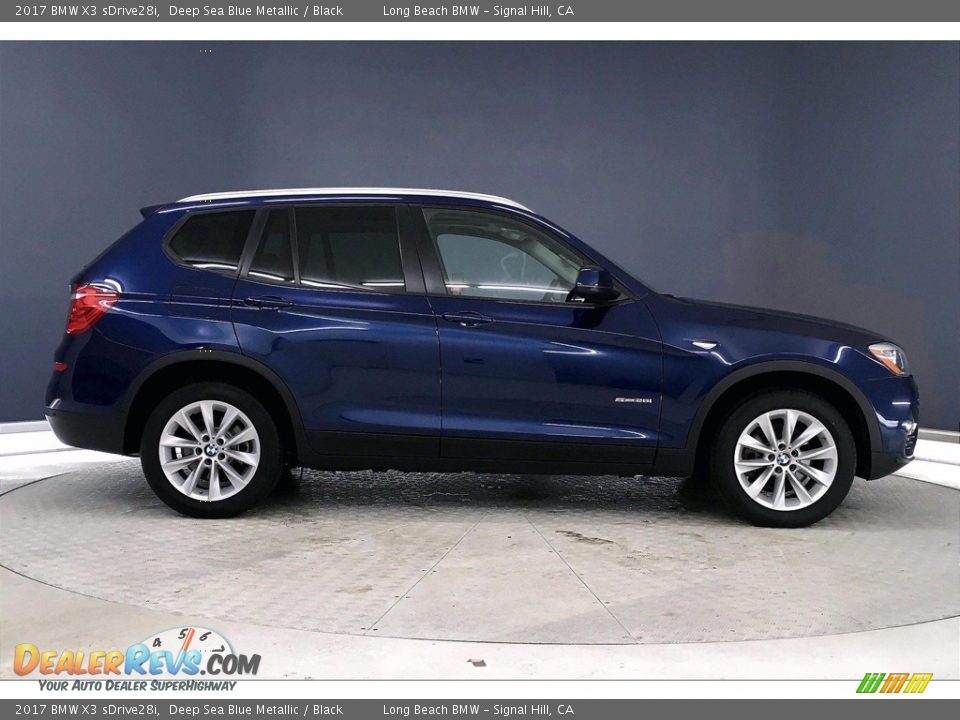 2017 BMW X3 sDrive28i Deep Sea Blue Metallic / Black Photo #14