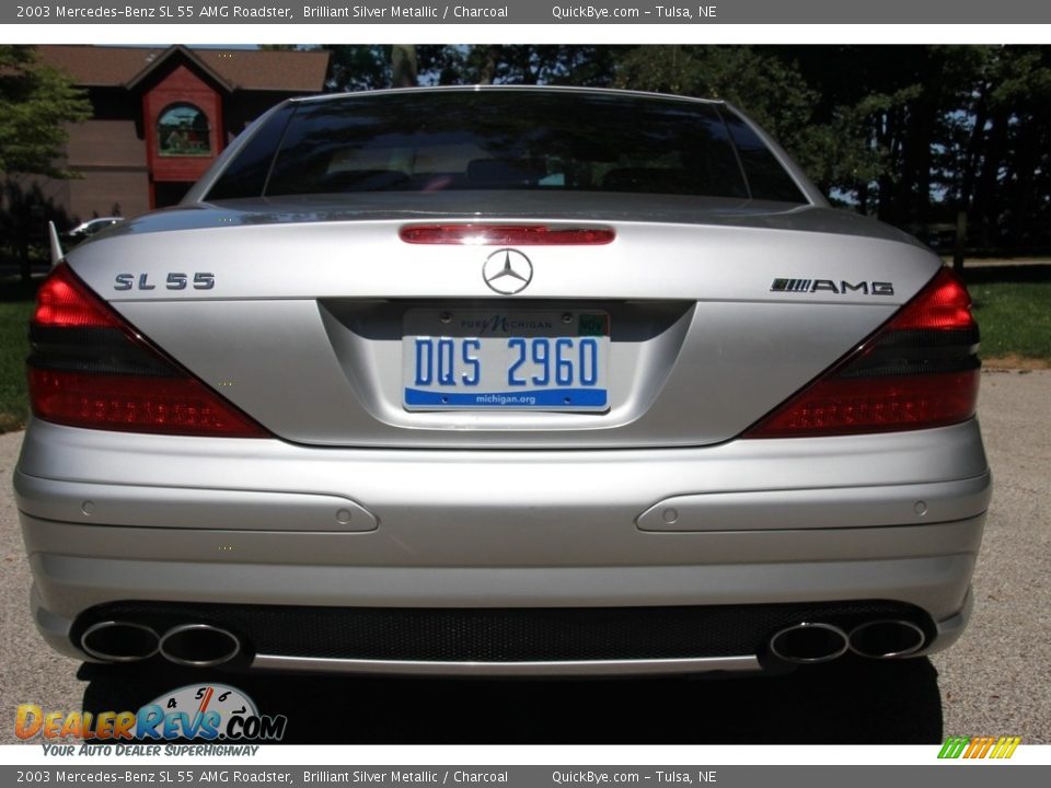 2003 Mercedes-Benz SL 55 AMG Roadster Brilliant Silver Metallic / Charcoal Photo #3