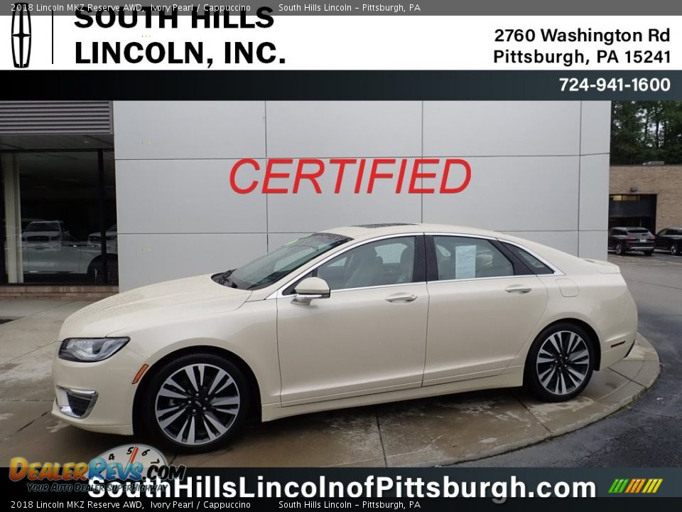 2018 Lincoln MKZ Reserve AWD Ivory Pearl / Cappuccino Photo #1