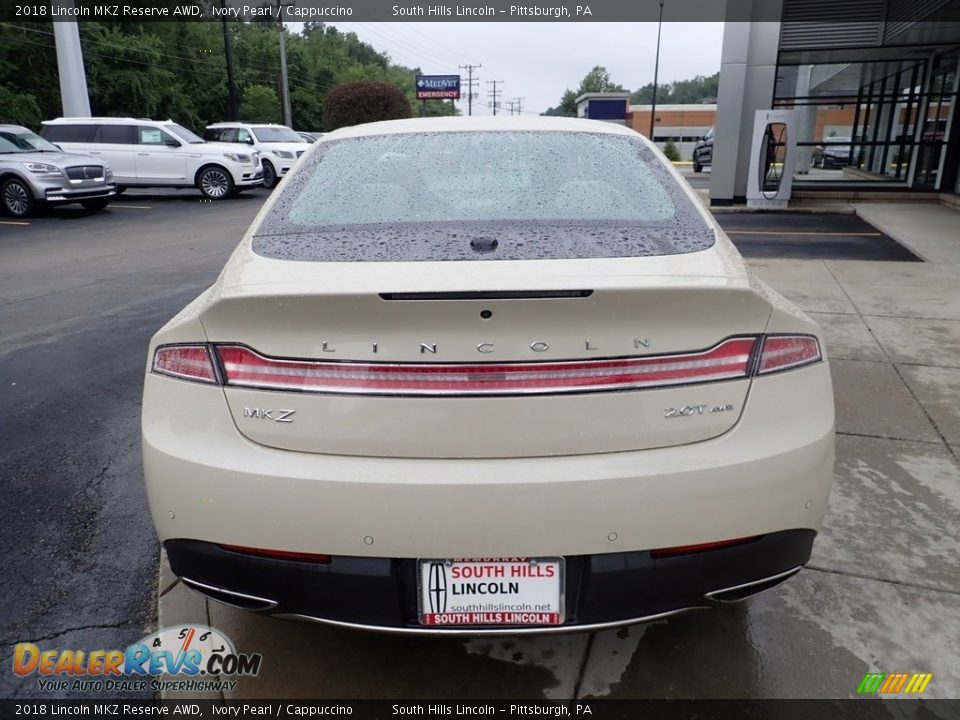 2018 Lincoln MKZ Reserve AWD Ivory Pearl / Cappuccino Photo #4