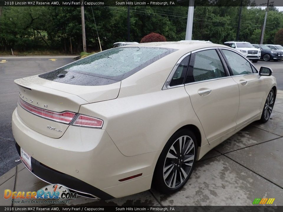 2018 Lincoln MKZ Reserve AWD Ivory Pearl / Cappuccino Photo #6