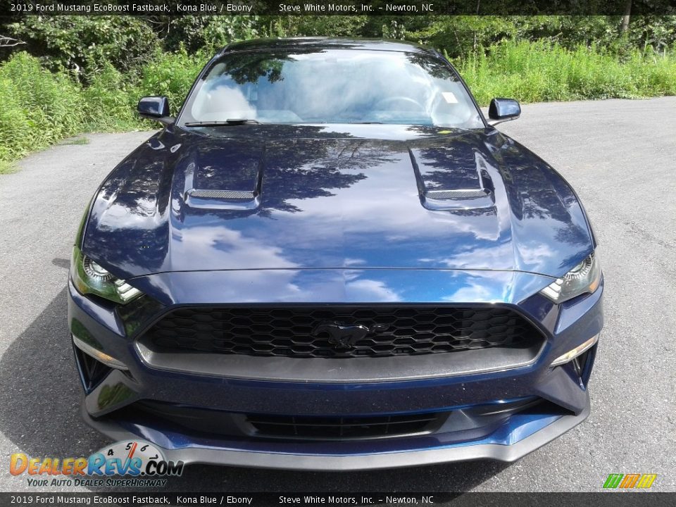2019 Ford Mustang EcoBoost Fastback Kona Blue / Ebony Photo #3