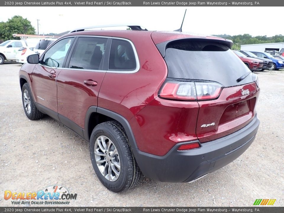 2020 Jeep Cherokee Latitude Plus 4x4 Velvet Red Pearl / Ski Gray/Black Photo #4