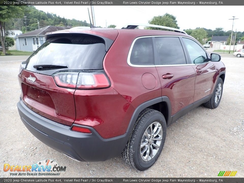 2020 Jeep Cherokee Latitude Plus 4x4 Velvet Red Pearl / Ski Gray/Black Photo #6