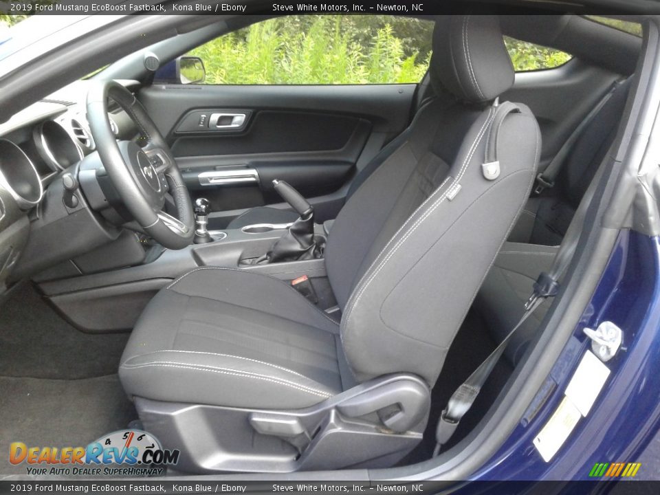 Front Seat of 2019 Ford Mustang EcoBoost Fastback Photo #10
