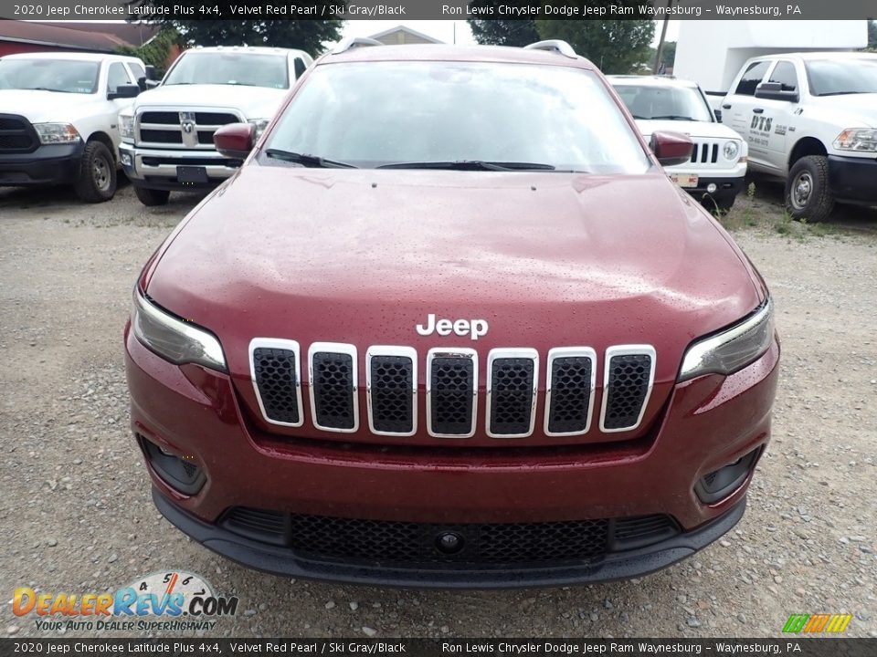2020 Jeep Cherokee Latitude Plus 4x4 Velvet Red Pearl / Ski Gray/Black Photo #9