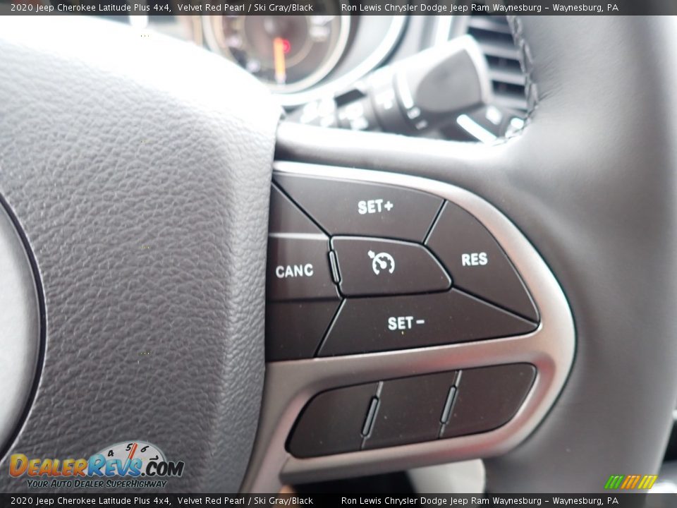 2020 Jeep Cherokee Latitude Plus 4x4 Velvet Red Pearl / Ski Gray/Black Photo #17
