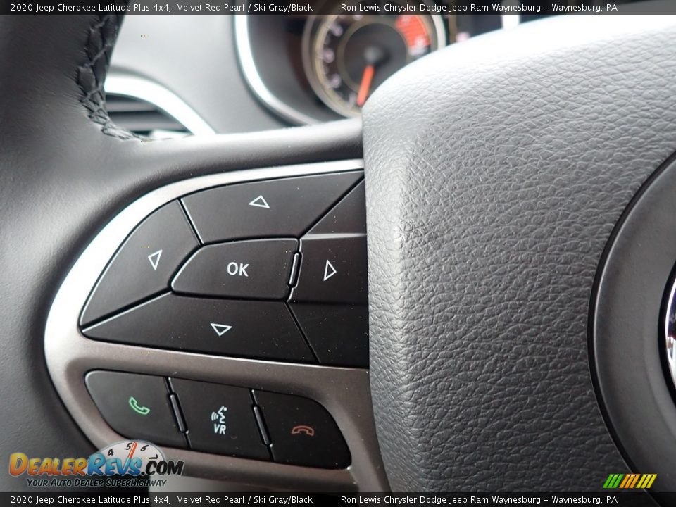 2020 Jeep Cherokee Latitude Plus 4x4 Velvet Red Pearl / Ski Gray/Black Photo #18