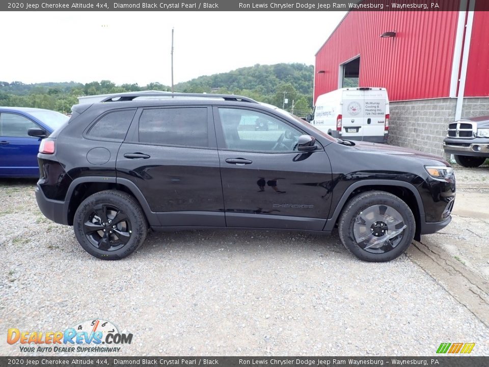 2020 Jeep Cherokee Altitude 4x4 Diamond Black Crystal Pearl / Black Photo #6