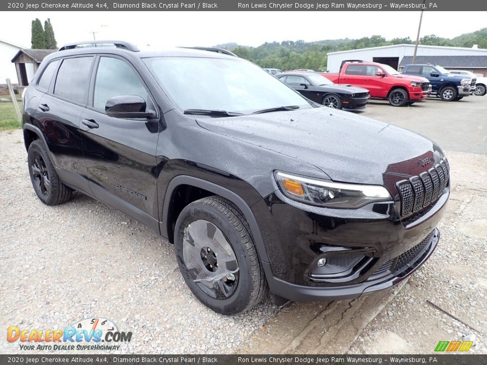 2020 Jeep Cherokee Altitude 4x4 Diamond Black Crystal Pearl / Black Photo #7