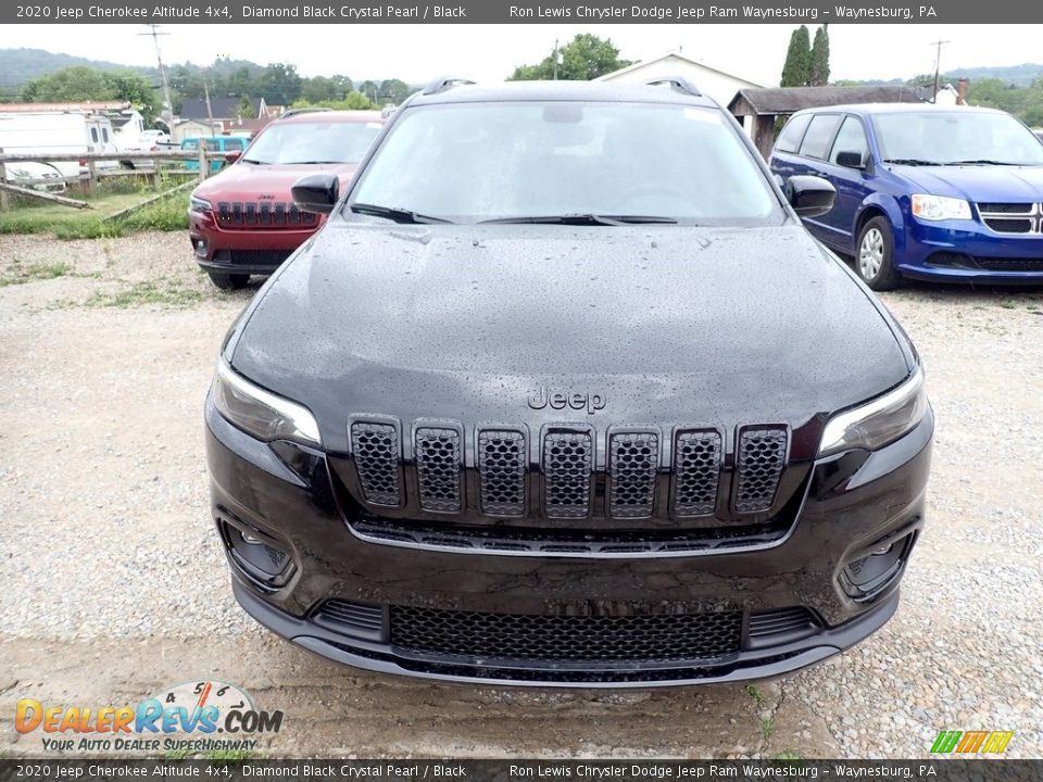 2020 Jeep Cherokee Altitude 4x4 Diamond Black Crystal Pearl / Black Photo #8