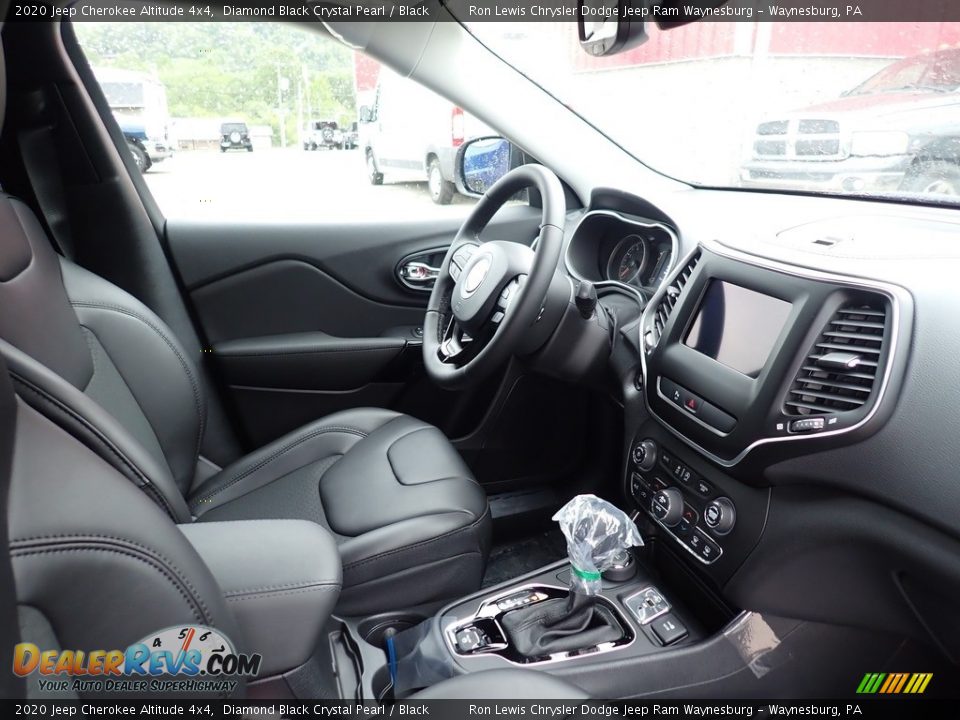 2020 Jeep Cherokee Altitude 4x4 Diamond Black Crystal Pearl / Black Photo #10