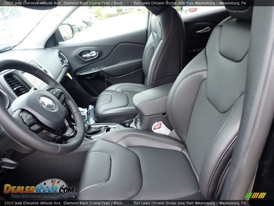 2020 Jeep Cherokee Altitude 4x4 Diamond Black Crystal Pearl / Black Photo #12