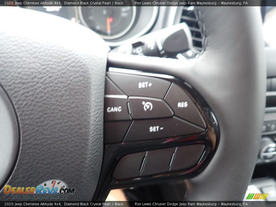 2020 Jeep Cherokee Altitude 4x4 Diamond Black Crystal Pearl / Black Photo #17