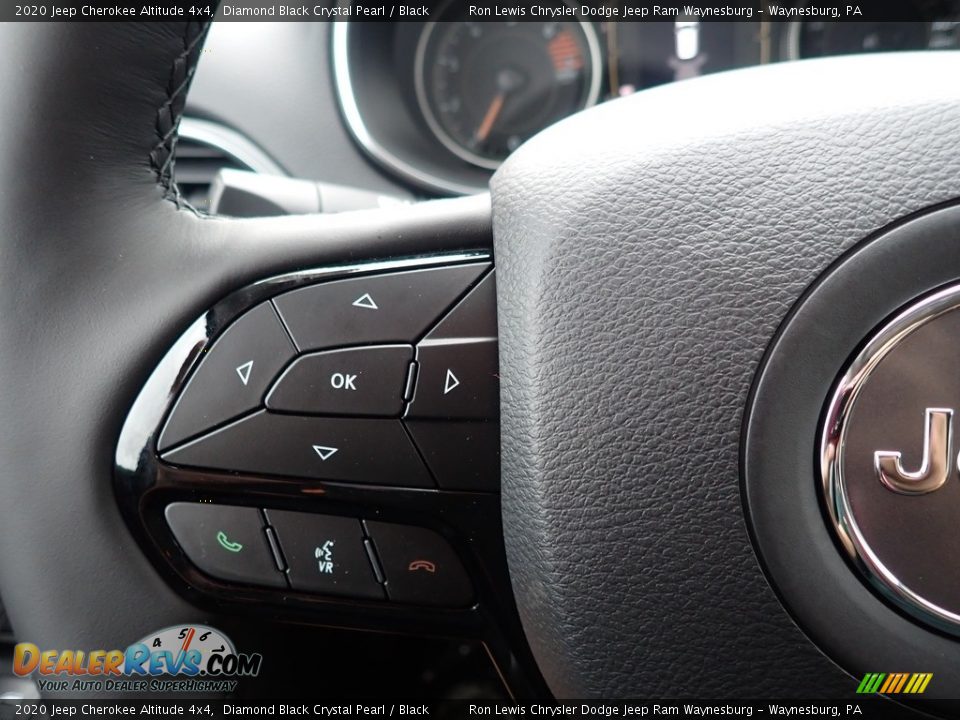 2020 Jeep Cherokee Altitude 4x4 Diamond Black Crystal Pearl / Black Photo #18