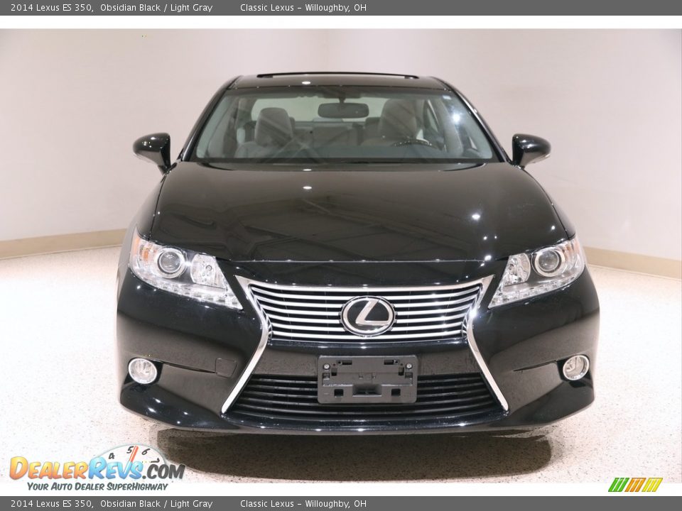 2014 Lexus ES 350 Obsidian Black / Light Gray Photo #2