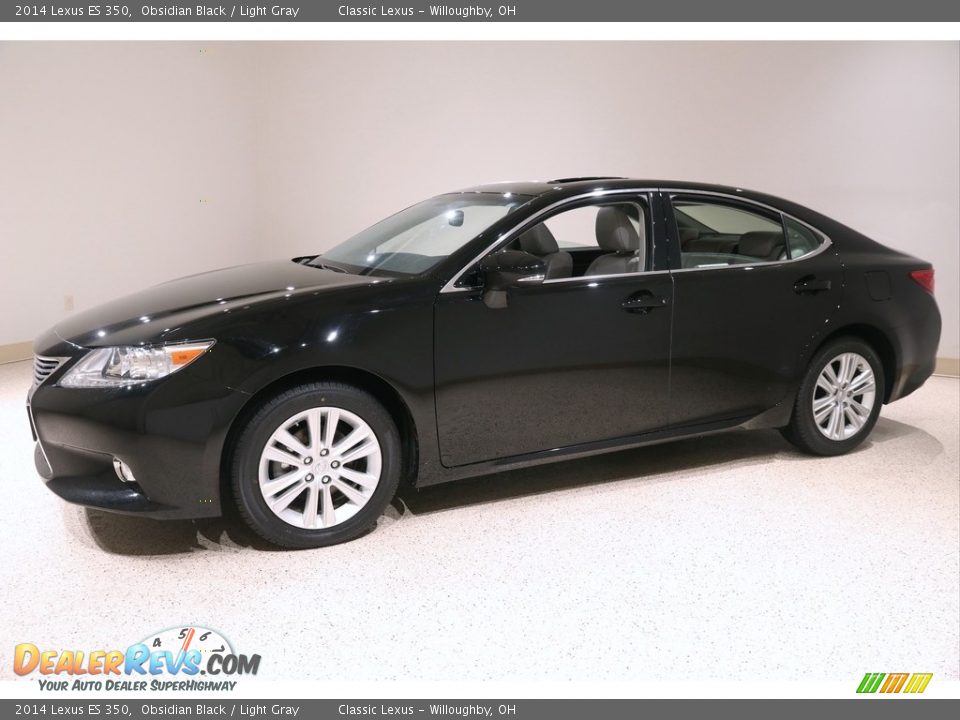 2014 Lexus ES 350 Obsidian Black / Light Gray Photo #3