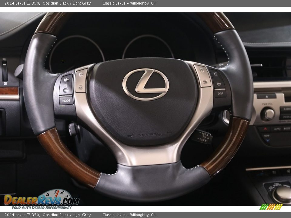 2014 Lexus ES 350 Obsidian Black / Light Gray Photo #7