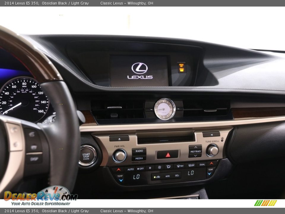 2014 Lexus ES 350 Obsidian Black / Light Gray Photo #9