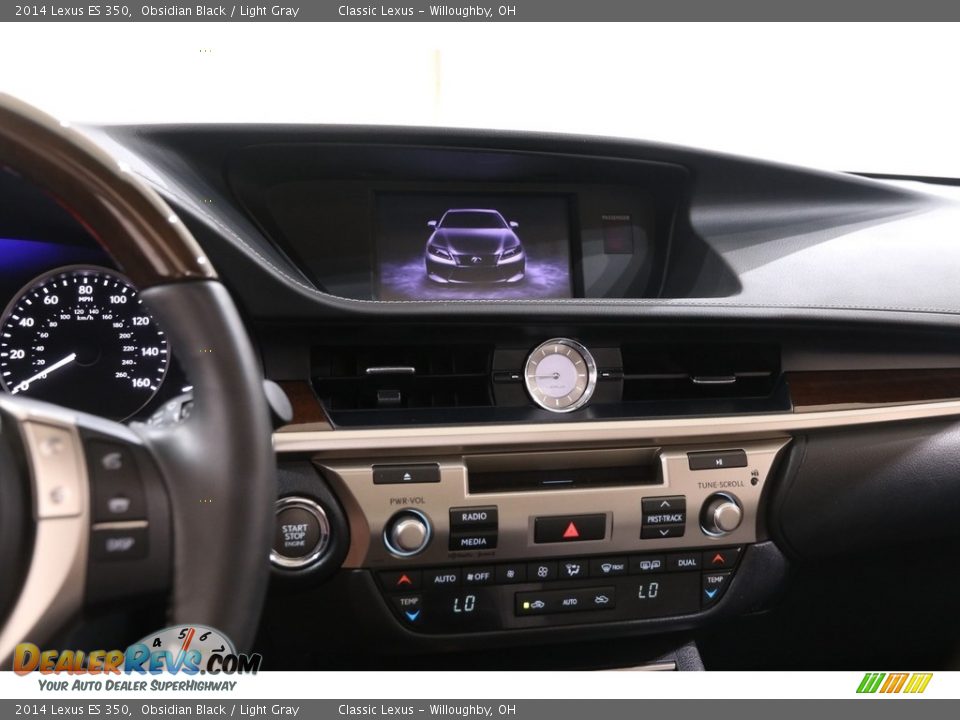 2014 Lexus ES 350 Obsidian Black / Light Gray Photo #10