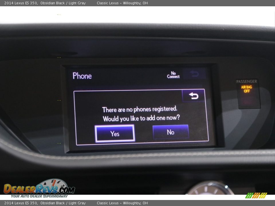 2014 Lexus ES 350 Obsidian Black / Light Gray Photo #12