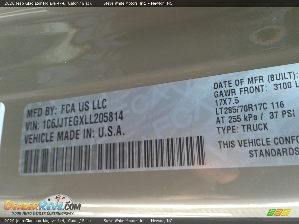 2020 Jeep Gladiator Mojave 4x4 Gator / Black Photo #31