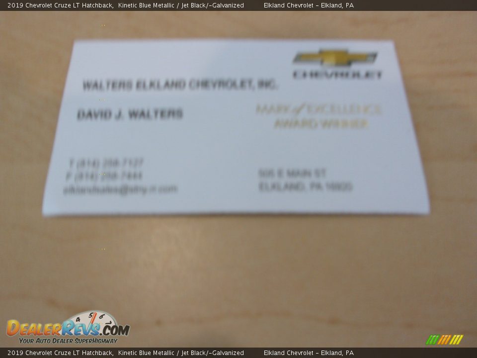 2019 Chevrolet Cruze LT Hatchback Kinetic Blue Metallic / Jet Black/­Galvanized Photo #31