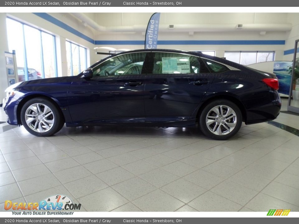 2020 Honda Accord LX Sedan Obsidian Blue Pearl / Gray Photo #8