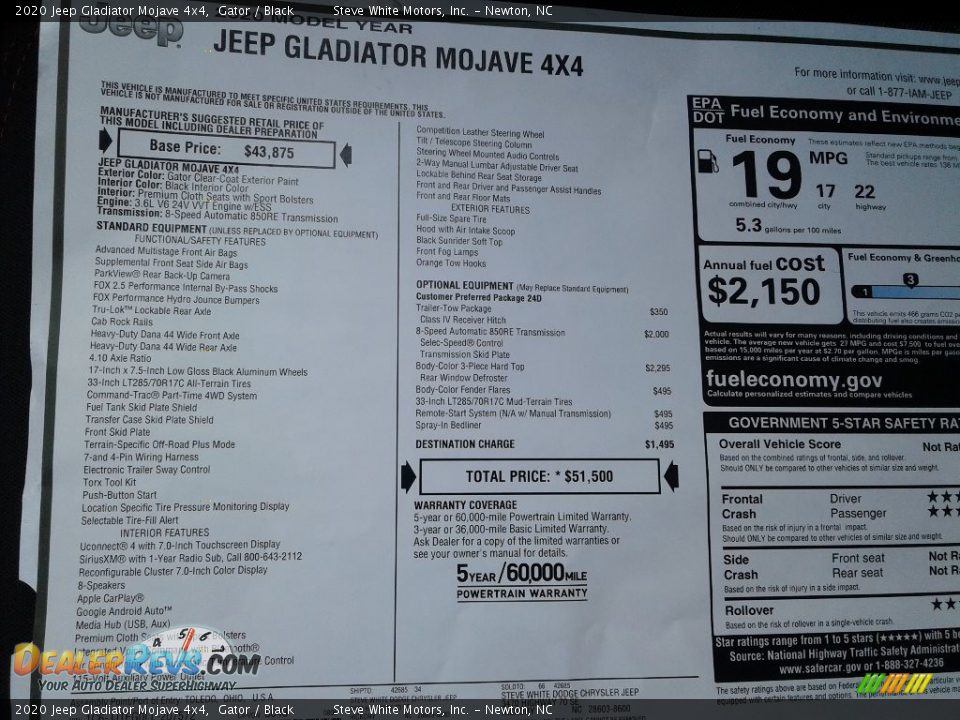 2020 Jeep Gladiator Mojave 4x4 Gator / Black Photo #28