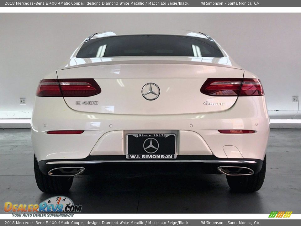 2018 Mercedes-Benz E 400 4Matic Coupe designo Diamond White Metallic / Macchiato Beige/Black Photo #3