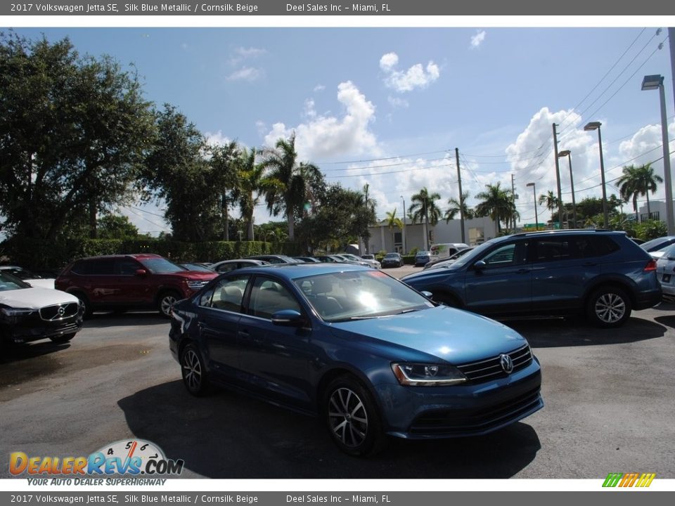 2017 Volkswagen Jetta SE Silk Blue Metallic / Cornsilk Beige Photo #1