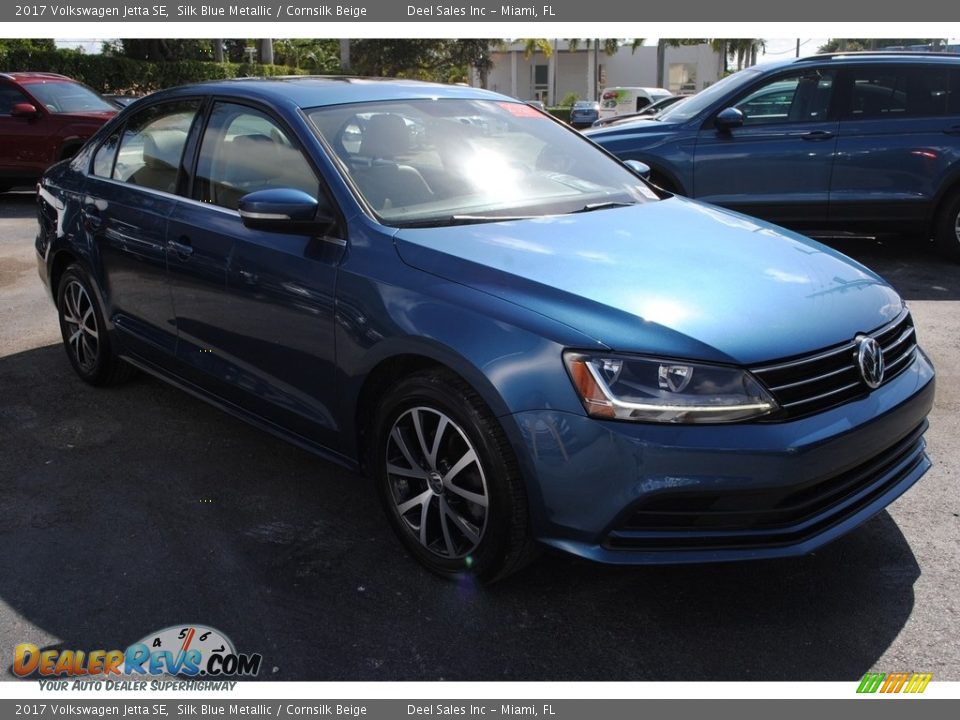 2017 Volkswagen Jetta SE Silk Blue Metallic / Cornsilk Beige Photo #2