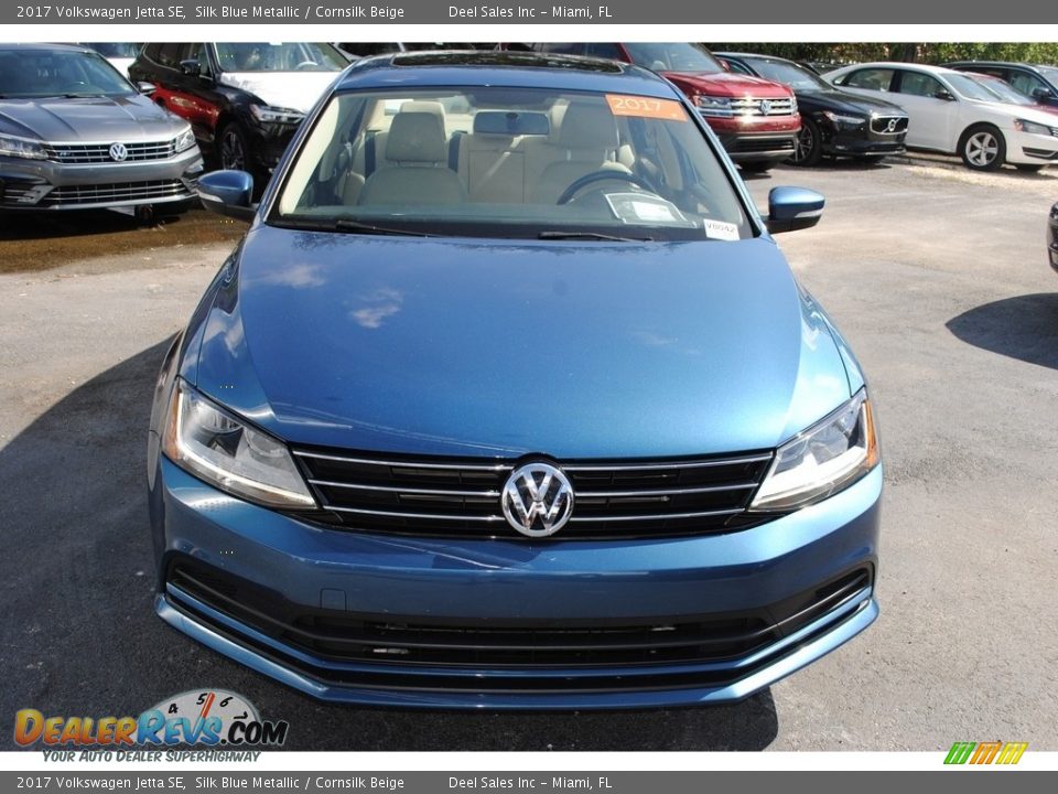 2017 Volkswagen Jetta SE Silk Blue Metallic / Cornsilk Beige Photo #3